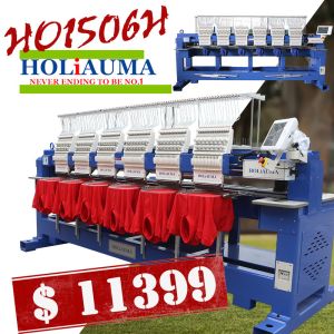 China famous Computer Embroidery Machine HO1506H 6 Heads 15 colors cap t-shirt