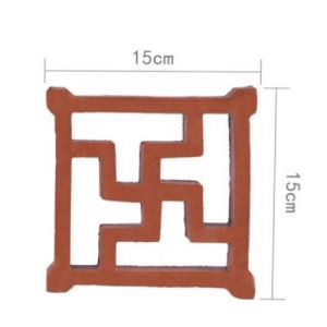Hollow Curved Wall Breeze Blocks Clay For Garden Decorative