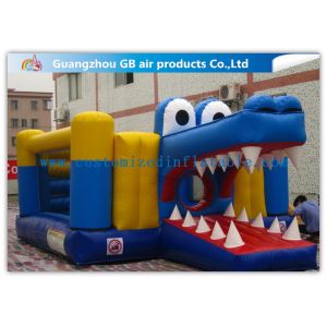 20 Ft Inflatable Crocodile Bouncer , Crocodile Inflatable Jumper Pvc Tarpaulin