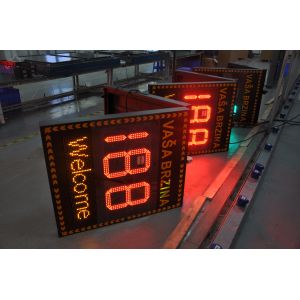 Solar Powered LED Radar Speed Sign with 100M Detection Range
