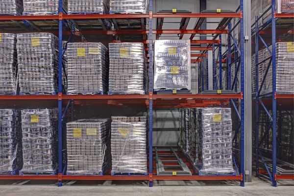 Large Heavy Duty Storage Racks / LIFO System Push Back Racking System Metal