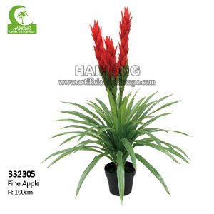 China Durable 100cm Artificial Flowers Plant , Artificial Pineapple Tree Real Touch on sale