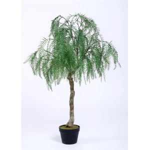 China Willow Bonsai Artificial Office Plants , 120cm Artificial Tropical Plants Plastic Leafs on sale