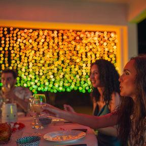 Cheap Multiple Scene Modes App Controlled Smart RGBW Curtain Light Strips With Waterproof Design And Timer Function for sale