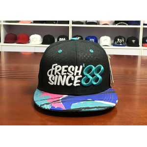 Customize Debossed Snapback Hats And Caps Mens 3D Embroidered With String