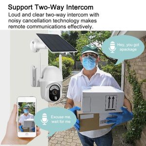 3MP 4G Solar Surveillance Camera Outdoor 10400mAh Battery Powered Security
