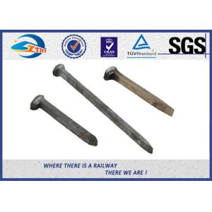 Q235 / 35# Threaded Railroad Track Spikes 3/4''X'6'' ISO9001 / SGS