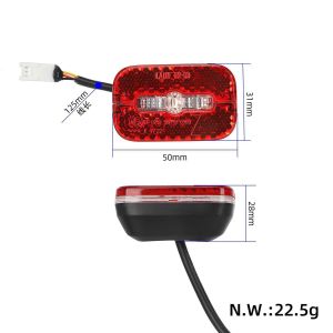 6-48V waterproof short-line tail light line length 125mm wide suitable for