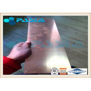 Copper Veneer Attached Aluminum Honeycomb Panels Moistureproof Energy Saving