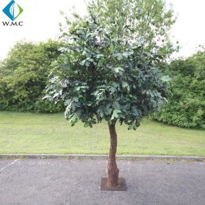 Customized Design Artificial Evergreen Trees , Wood Trunk Faux Oak Tree
