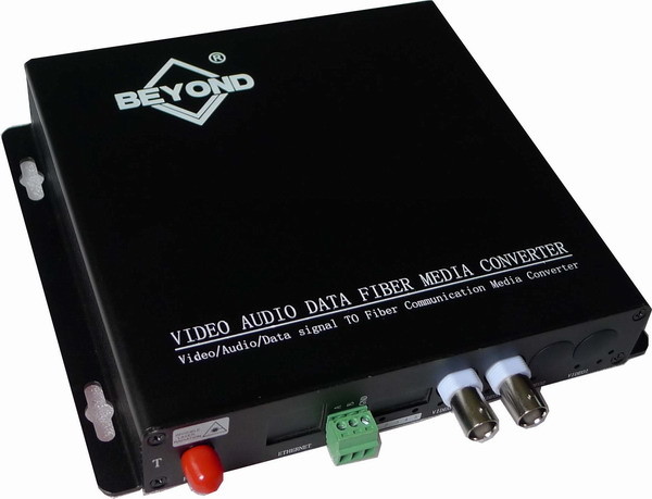 2 channels HDTVI video with Audio to Fiber Optic converter,singlemode,FC/ST/SC
