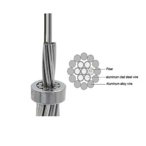 Hybrid Optical 80KN 6F 12F 24F OPGW Optical Fiber Cable