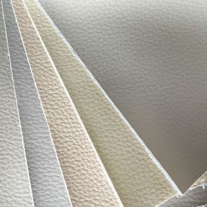 Premium Litchi Embossed PVC Eco Sofa Leather Material 31 Colors 1M Start