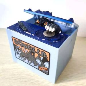 Godzilla Monster Dinosaur Moving Musical Electronic Coin Piggy Bank For Children
