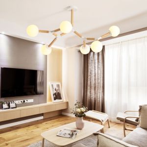 Creative Wooden Chandelier with glass bubble chandelier Sptnik Spider Chandelier