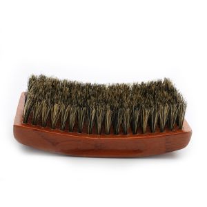 Square Wooden Wave Brushes Boar Bristle Beard Mustache Brush