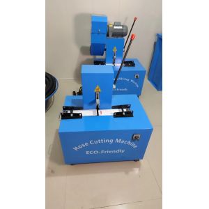 Electric Rubber Hose Cutting Machine with 4 Layers and Advanced Button Control 2 Inch 6-51mm Blue