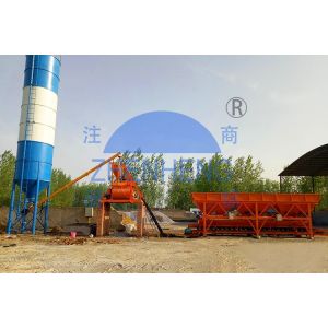 China Skip Hoist Soil Cement Mixing Plant For Building Works 80 / 60mm Maximum Aggregate on sale