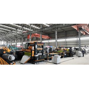 Automatic Coil Cut To Length Line , Flying Shear Sheet Metal Cutting Machine
