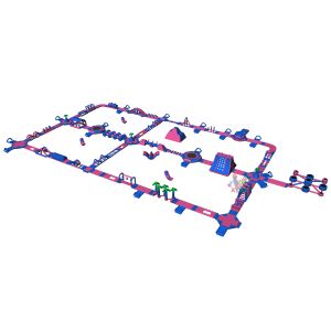 100X56Meter Amusement aqua park movable Easy set up commercial Floating Toys