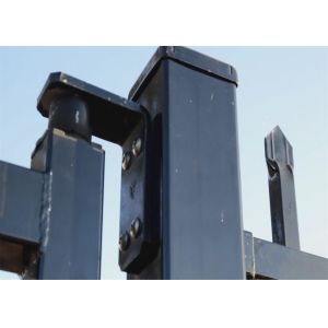 2100mm height x 2450mm width square flat picket HERCULES steel fence