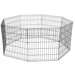 Large 16 Panels Pet Dog Cat Metal Exercise Barrier Fence Playpen Kennel Yard New