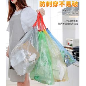Commercial Kitchen Drawstring Trash Bag with Customized Logo and Black Garbage