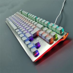 Wireless Mechanical 87 Keyboard Mouse RGB Backlit Wired Antidust For Typewriter