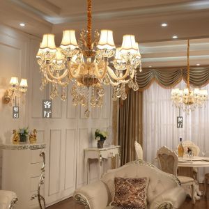 Modern crystal chandelier lighting Fixtures with lamshade (WH-CY-05)