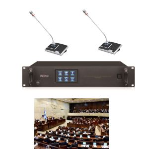 6.3mm Jack Wired Conference System Max 110 units Omnidirectional Camera Tracking