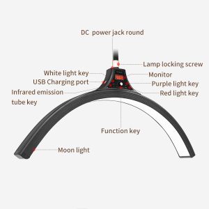 Dimmable SMD LED Half Moon Beauty Light 60 Watt Beauty Studio Lighting Set Skin