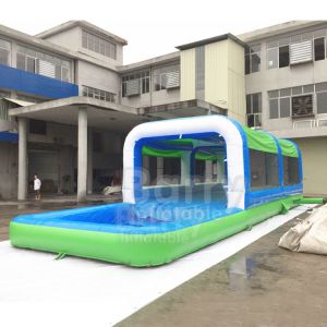 Cheap Easy Set Up Inflatable Water Slides PVC Silk Screen Printing / Blow Up for sale