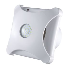 White Color Plastic Blade 50 Cfm Air Cooler for Bathroom LED Light and Exhaust