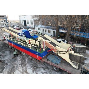 600mm Hydraulic Aquatic Weed Harvesting Machine Powered By Diesel Engine For