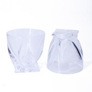 Handmade Engraved Stemless Wine Glasses Glassware Liquor Cup Twist