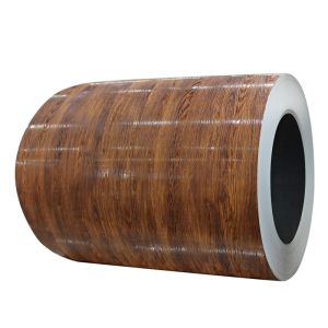 Wood Grain Printech Color Coated Coil PPGL Steel Coil Z275 PVDF DX51D
