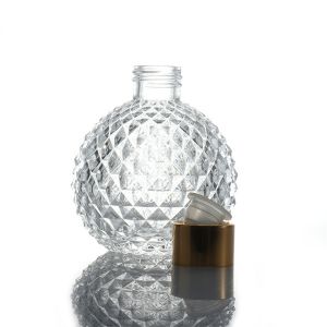 Cylinder Transparent Glass Diffuser Bottle 200ml Aromatherapy Oil Bottle