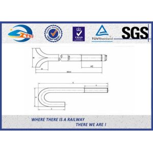Galvanized Special Railway Sleeper Bolts And Nuts Square U Type