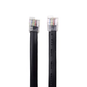 6 Conductor Flat Telephone Cable with BC Conductor and RJ11 6P6C from Exact