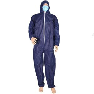 China Protective Medical Non Woven Disposable Coverall With Hood Elastic Cuffs on sale