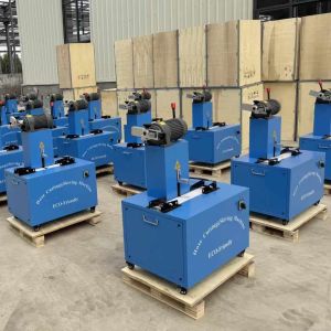 Blue Color 2 Functions Electric 2 Inch 6 Layers Hose Cutting And Skiving Machine