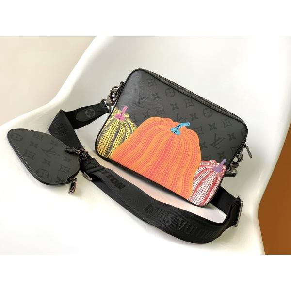 LV x YK Trio Monogram Unisex Branded Mens Bag M46358 Street Style Collaboration 3WAY