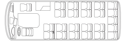 Sunroof Md6758 Star Minibus , 25 Passenger Mini Bus Sliding Side Window