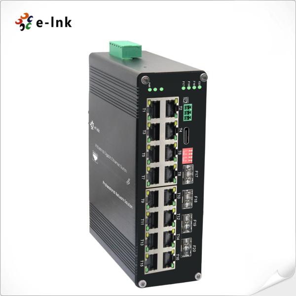 Quality L2+ Industrial Managed Switch 16 Port 10/100/1000T 802.3at PoE + 4 Port 1000X SFP wholesale