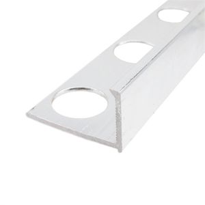 China Matt Silver Tile Edge Trim For Wall , Aluminium Inside Corner Tile Trim on sale