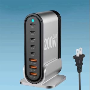 2024 New Products 200w 100w Univasal Usb-c Pd Type C Port Fast Gan Chargers