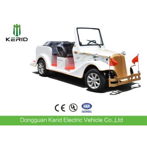 Battery Operated 48V Electric Classic Shuttle Bus 6 Passenger With Rear Axle