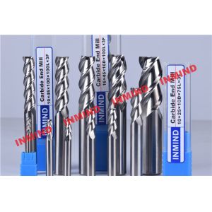 Long Type 3 Flute End Mill Bits For Drill Press No Coating AOL 75 mm - 150 mm