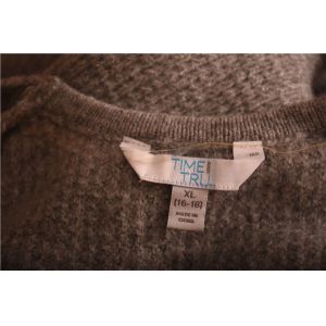 Purple Womens Long Cardigan With Pockets 69% Acrylic 29% Polyester