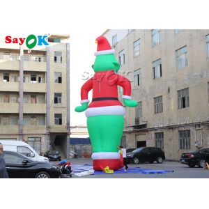 Green Hair Clown Inflatable Cartoon Characters For Advertising Double Sewing
